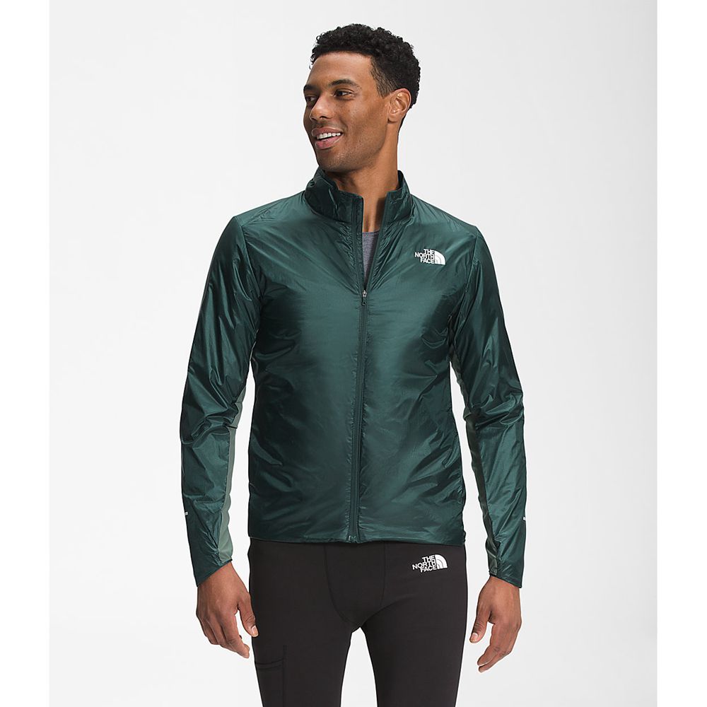 The North Face Windbreakers Mens Australia - The North Face Winter Warm Dark Green Flashdry (NTV-430